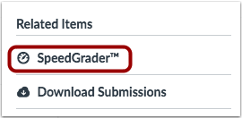 从评分作业或测验中打开SpeedGrader